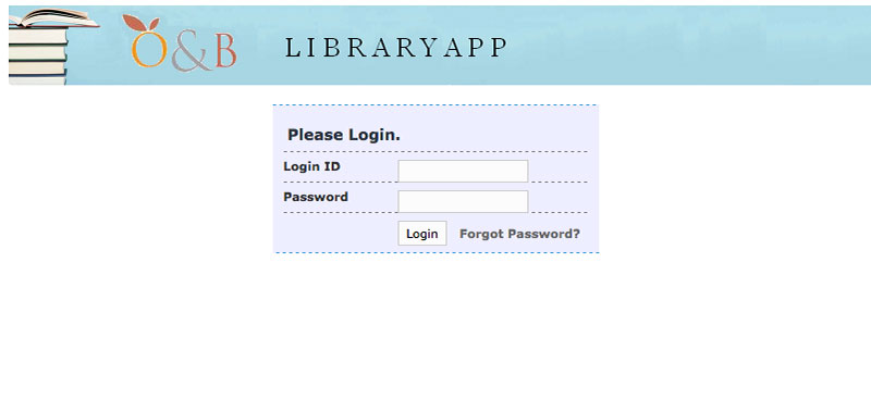 Login Page - Library App