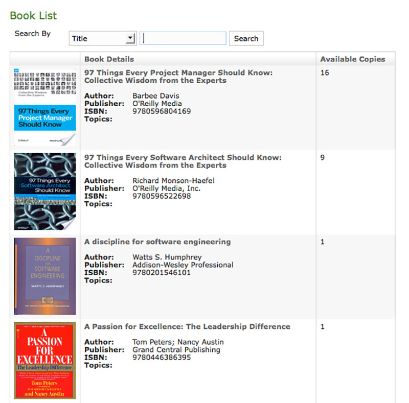 Book List - Library App